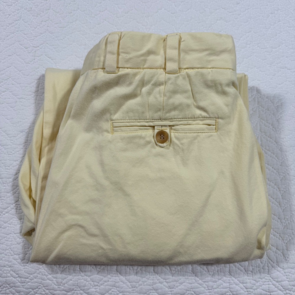 Bills Khakis M2 Trousers Mens 34x28.5 Yellow Prep Classic Cotton Twill USA EUC